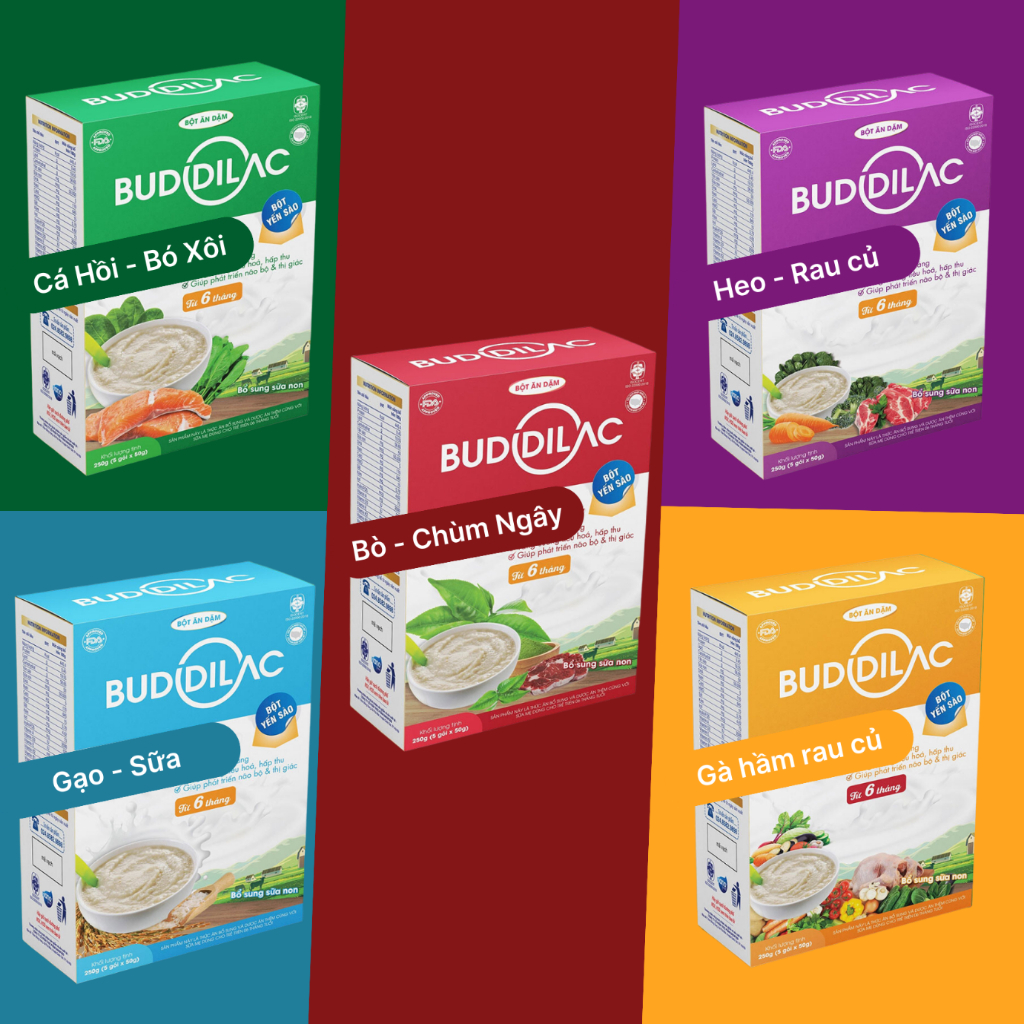 Bột Ăn Dặm Buddilac Dinh Dưỡng Đủ Vị Cho Bé