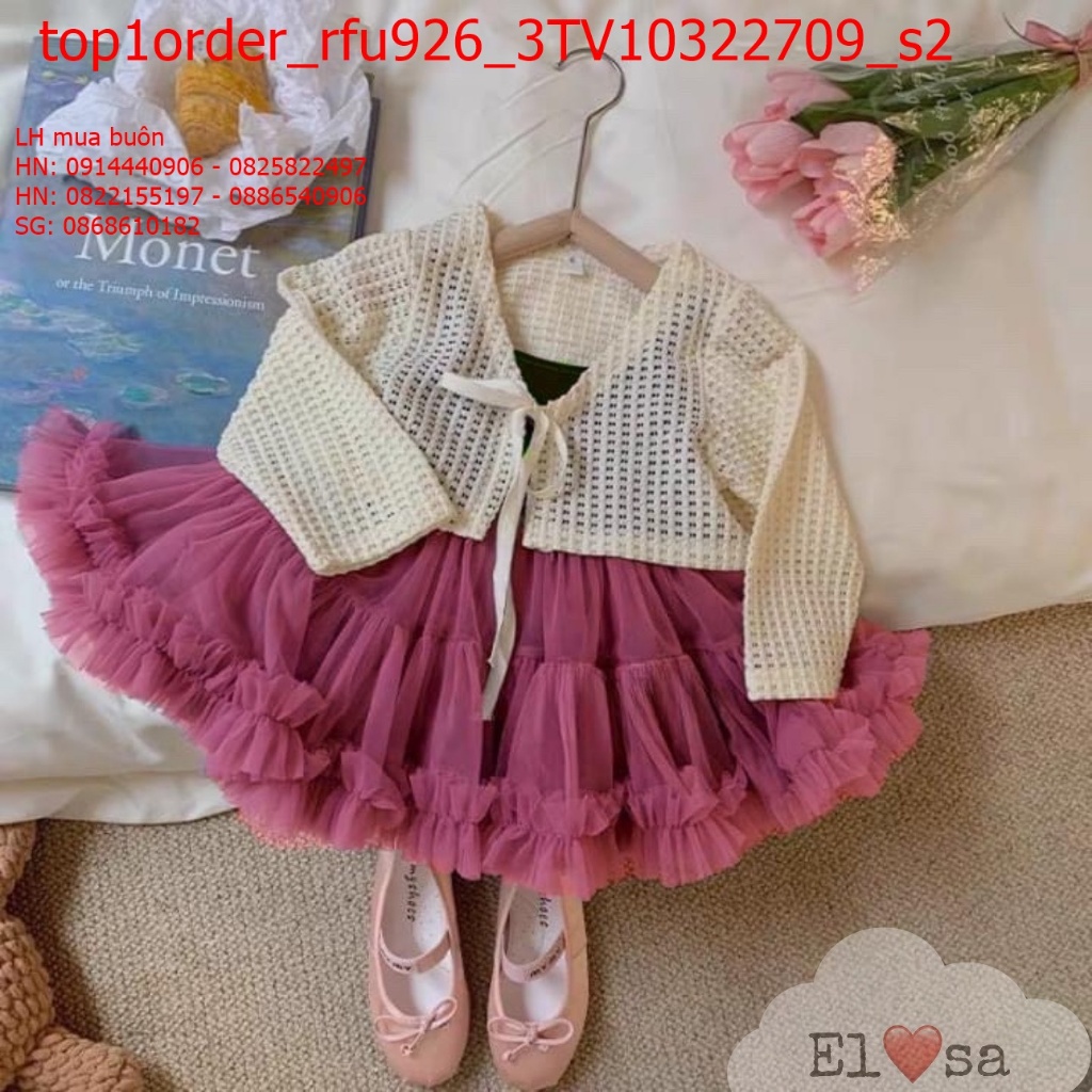 💖Buôn_sỉ_HN💖 SET VÁY TIỂU THƯ CHO BÉ Váy cotton mềm, mát, thoáng mồ hôi -  top1order_rfu926_3TV10322709_s2