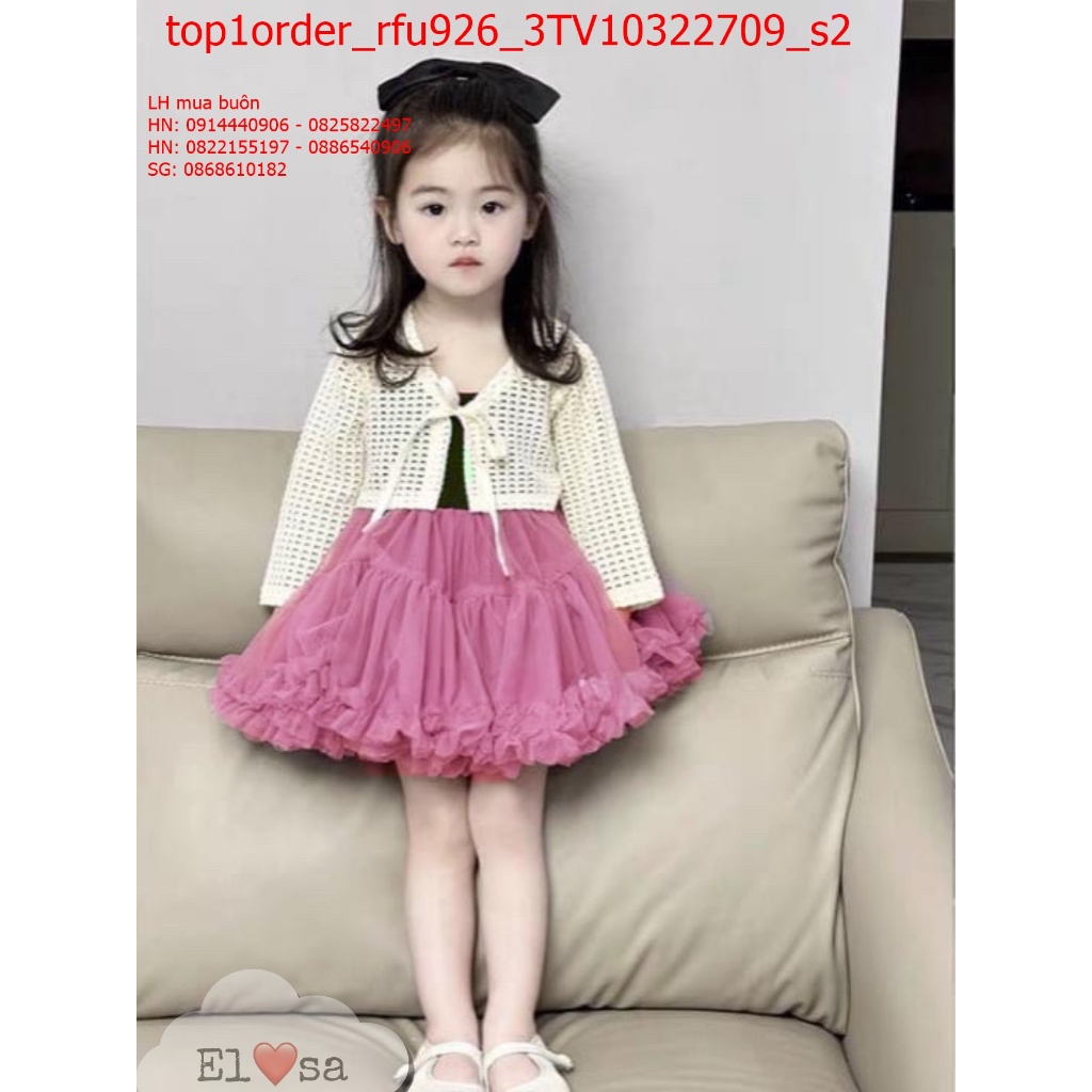 💖Buôn_sỉ_HN💖 SET VÁY TIỂU THƯ CHO BÉ Váy cotton mềm, mát, thoáng mồ hôi -  top1order_rfu926_3TV10322709_s2