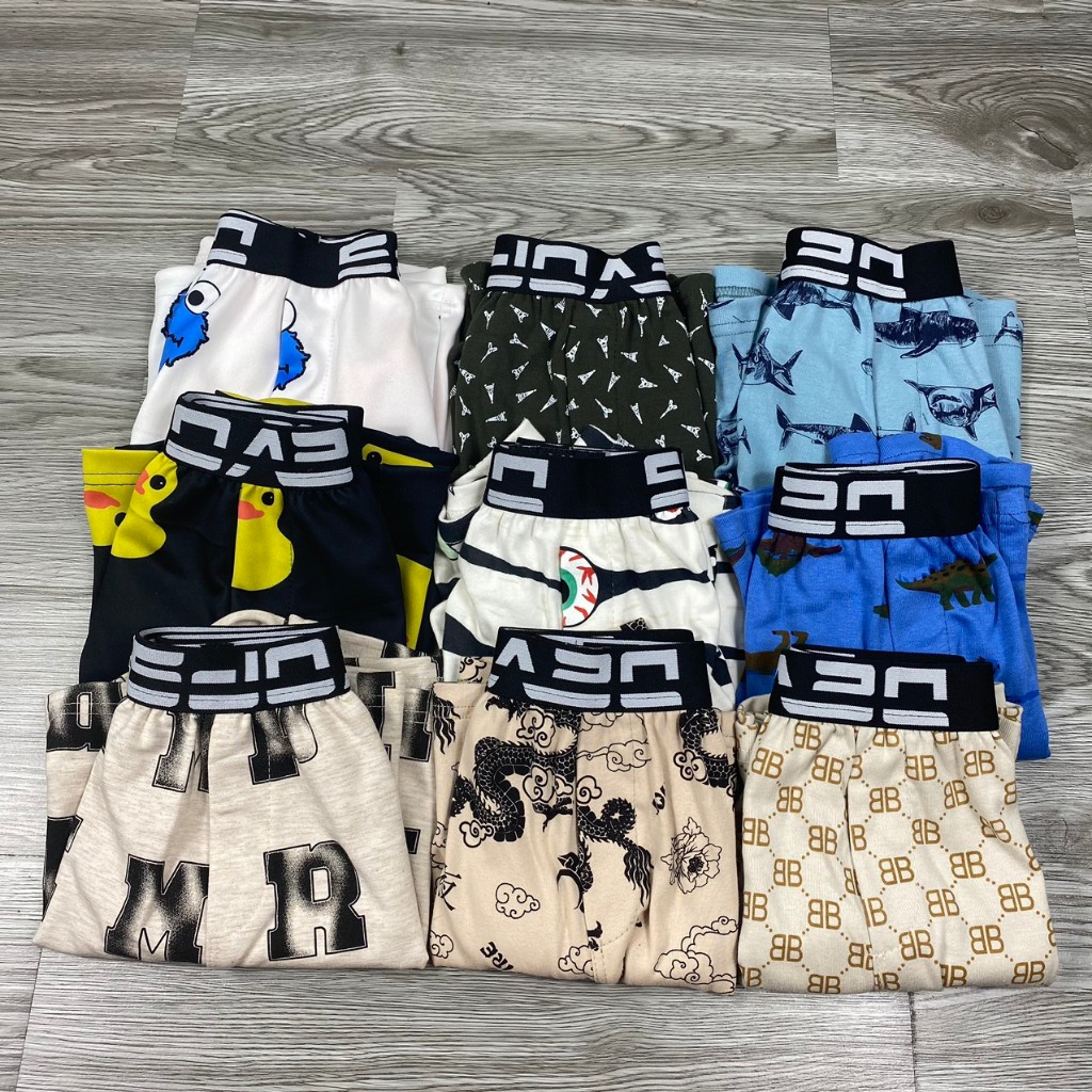 Quần đùi ngủ nam mặc nhà lưng chun chất cotton họa tiết 40-90kg