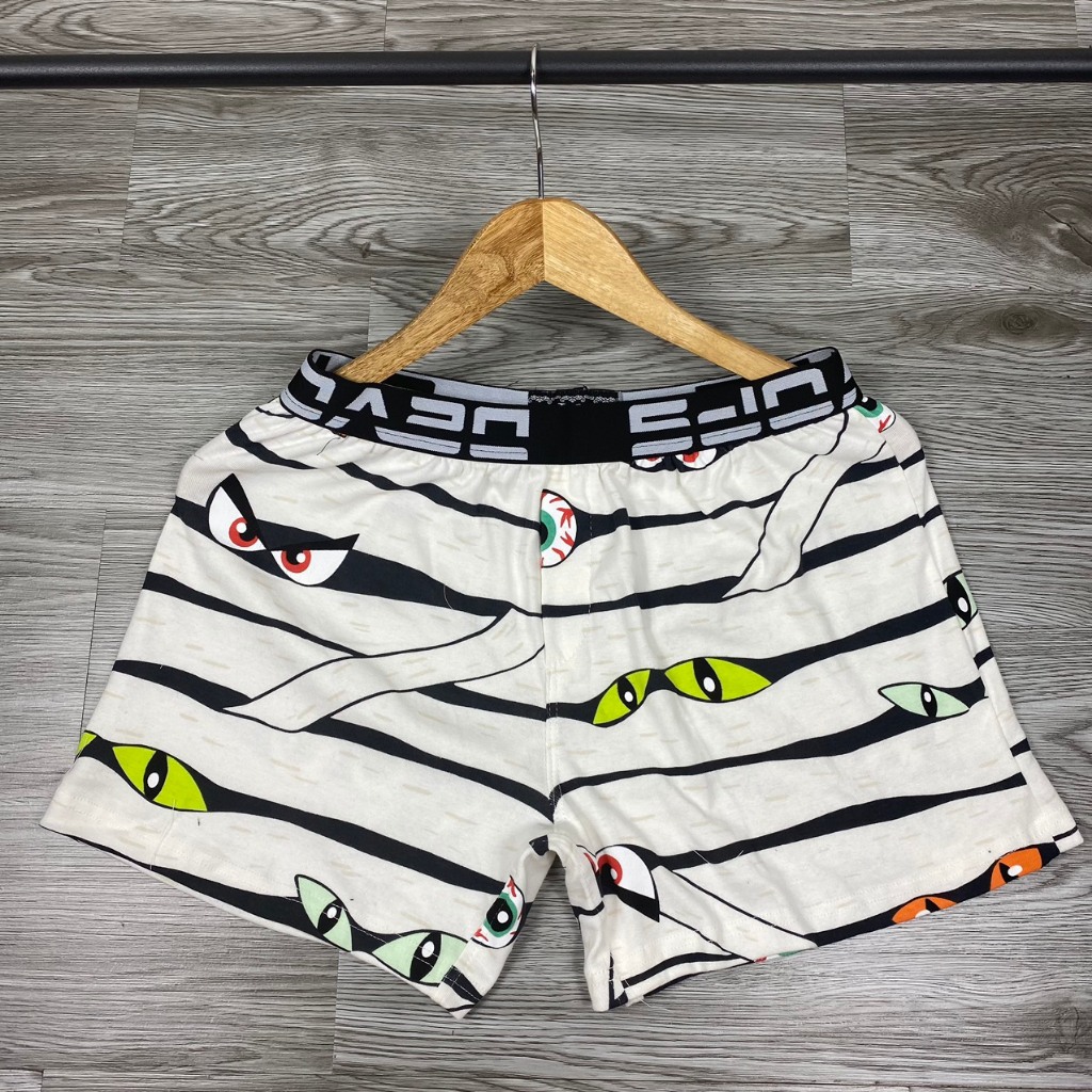 Quần đùi ngủ nam mặc nhà lưng chun chất cotton họa tiết 40-90kg