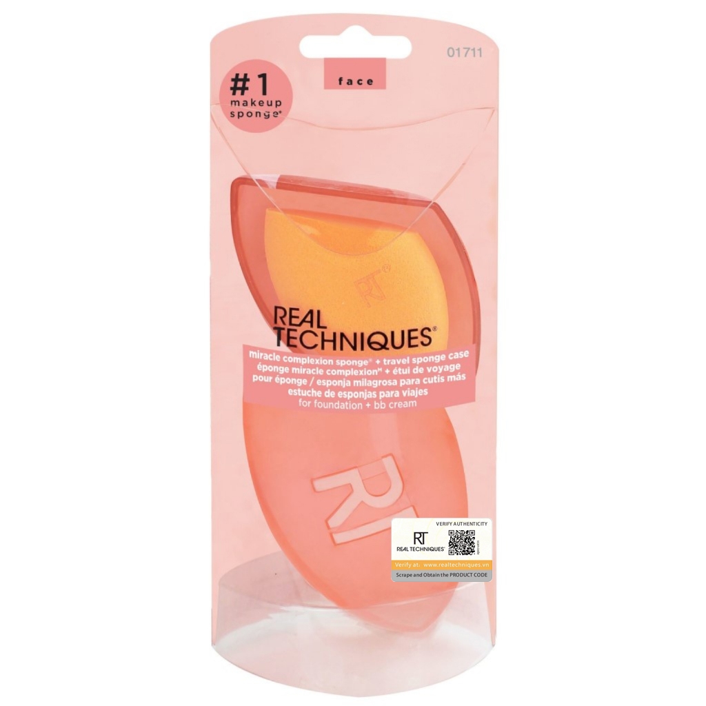 Bông Mút Real Techniques Miracle Complexion Sponge Kèm Case Đựng
