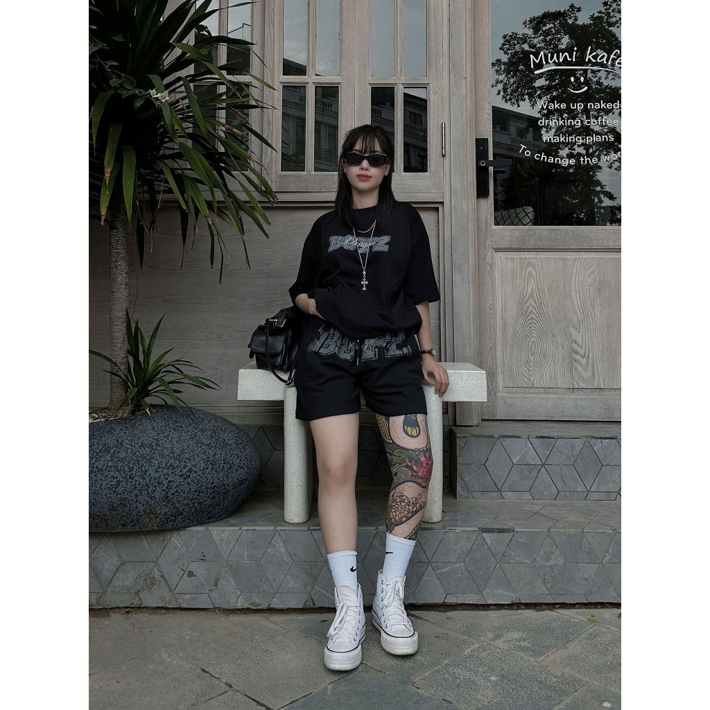 Quần Short Unisex Dragon Gray Short Nỉ Chân Cua , Thiết Kế Độc Quyền, Hình In DTG - Dragon Boyz Brand Chính Hãng