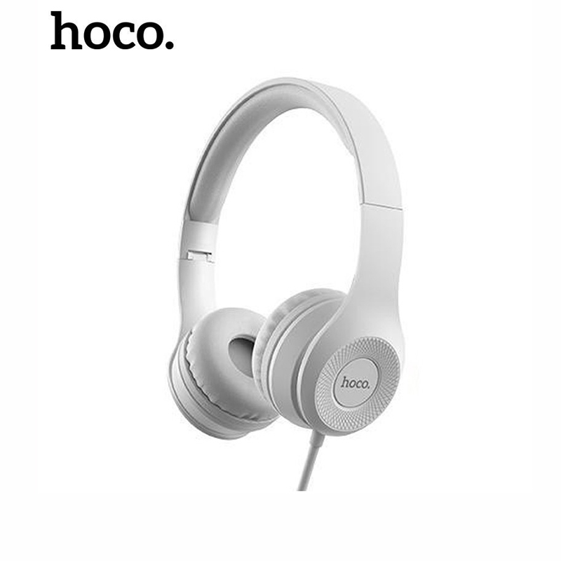 Tai nghe chụp tai jack 3.5mm Hoco W21 bộ điều khiển có mic dài 1.2M