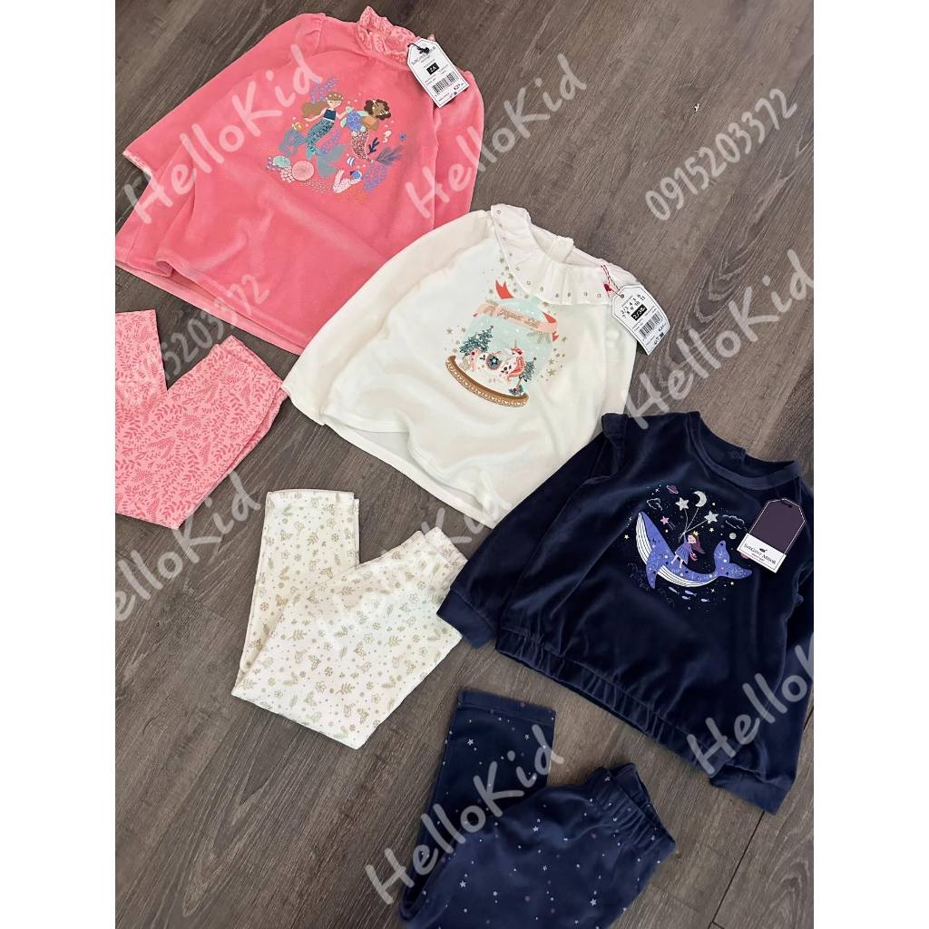 Bộ nhung MJ new 2023 bé gái