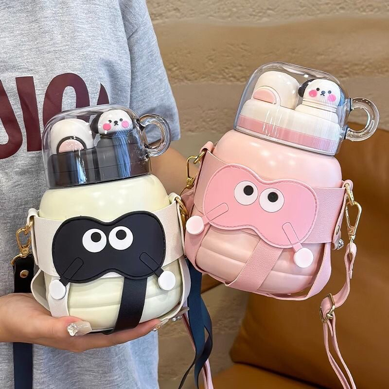 Bình nước kèm cốc siêu cute phô mai que tặng người yêu bann bè