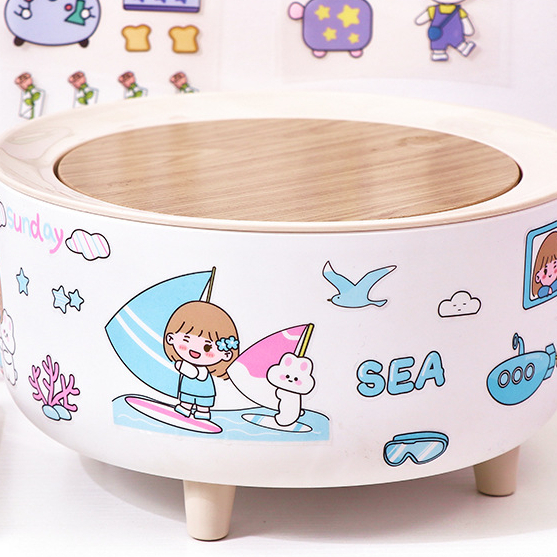 - Nhãn dán sticker 100 tờ dễ thương cho bé, nhãn dán dễ thương, đồ văn phòng phẩm