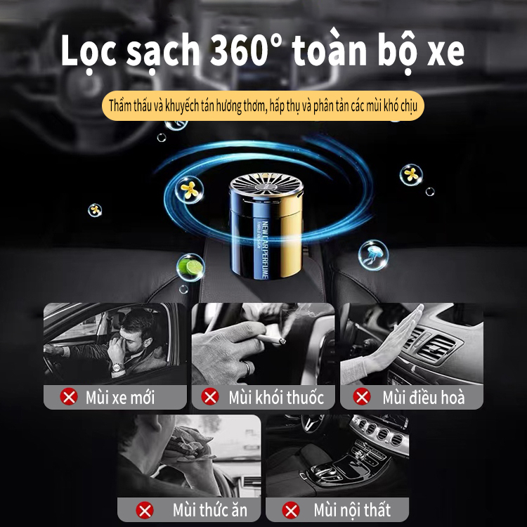 Nước hoa ô tô khử mùi kháng khuẩn , Sáp thơm ô tô tinh dầu để xe hơi