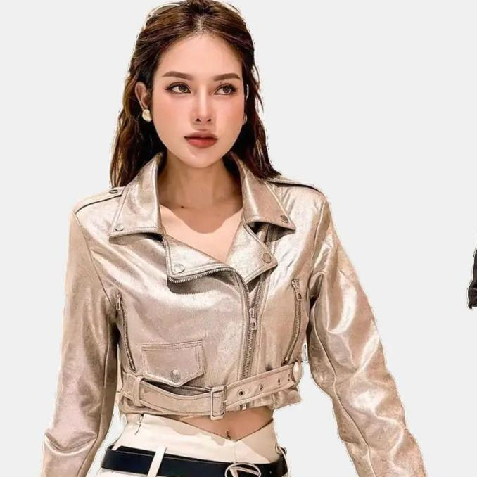 ÁO KHOÁC DA LỘN DÁNG NGẮN - A70