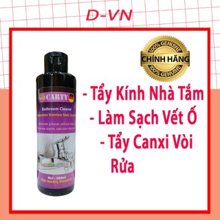 Tẩy cặn canxi vách kính - vệ sinh nhà tắm - dung dịch tẩy cặn canxi, tẩy rửa nhà tắm, vòi sen