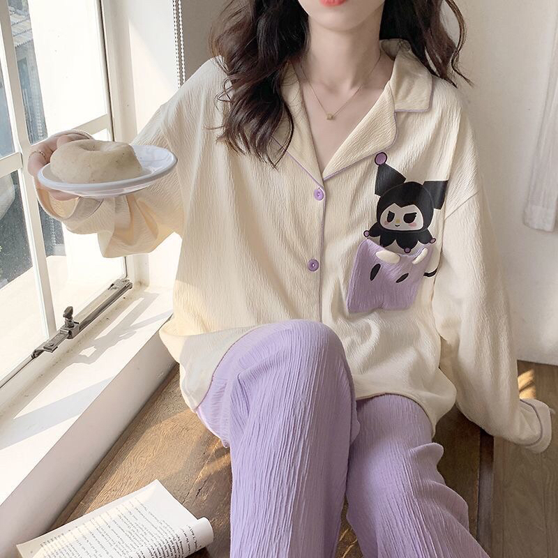 Bộ đồ ngủ pyjama hoạt hình dài tay mẫu mới siêu hot hit dành tăng người yêu bạn bè
