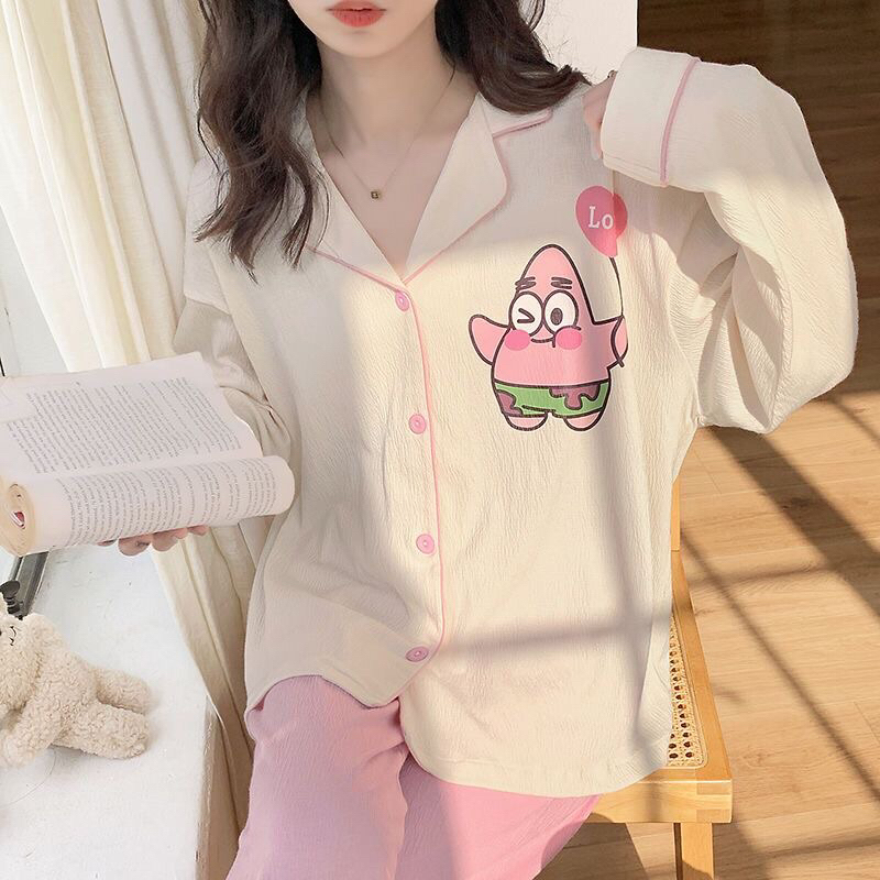 Bộ đồ ngủ pyjama hoạt hình dài tay mẫu mới siêu hot hit dành tăng người yêu bạn bè