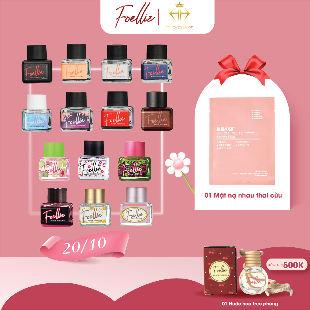 Nước hoa vùng kín Foellie cao cấp 12 mùi hương