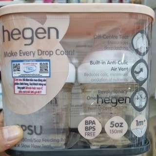 Bình sữa HEGEN PPSU 150ml/240ml/260ml/330ml (hàng chính hãng)