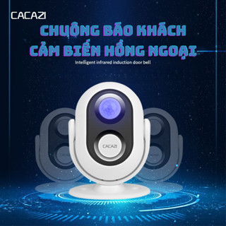 Chuông báo khách tự động CACAZI C9Plus, báo động chống trộm, dùng cảm biến hồng ngoại dành cho cửa hàng và siêu thị.