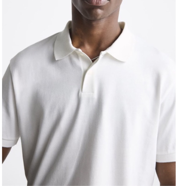 Áo polo màu trắng Zara authentic size S