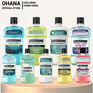 Nước Súc Miệng Listerine Diệt Khuẩn, Thơm Mát, Trắng Sáng Răng (100ml/250ml/750ml)