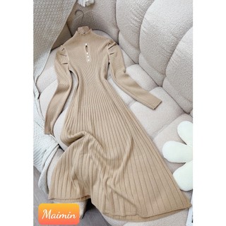 Váy len giọt lệ cổ 3p hàng QC