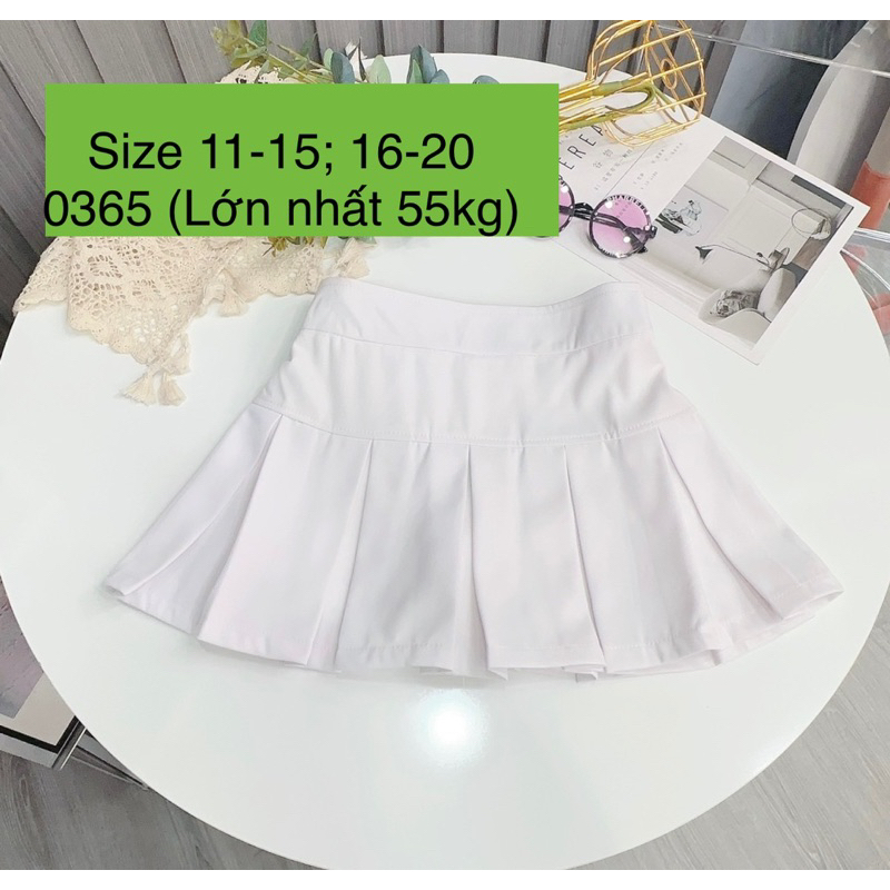 CHÂN VÁY XẾP LY BÉ GÁI SIZE TO