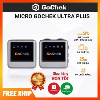 Mic thu âm chuyên nghiệp Gochek Ultra Plus đa thiết bị - Micro thu âm không dây khử tiếng ồn, lọc âm công nghệ hiện đại