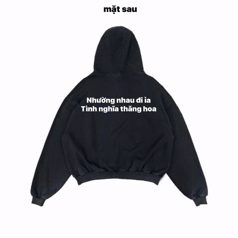 Áo hoodie nhường nhau đi ẻ tình nghĩa thăng hoa nỉ bông dày dặn ấm áp cac.studio