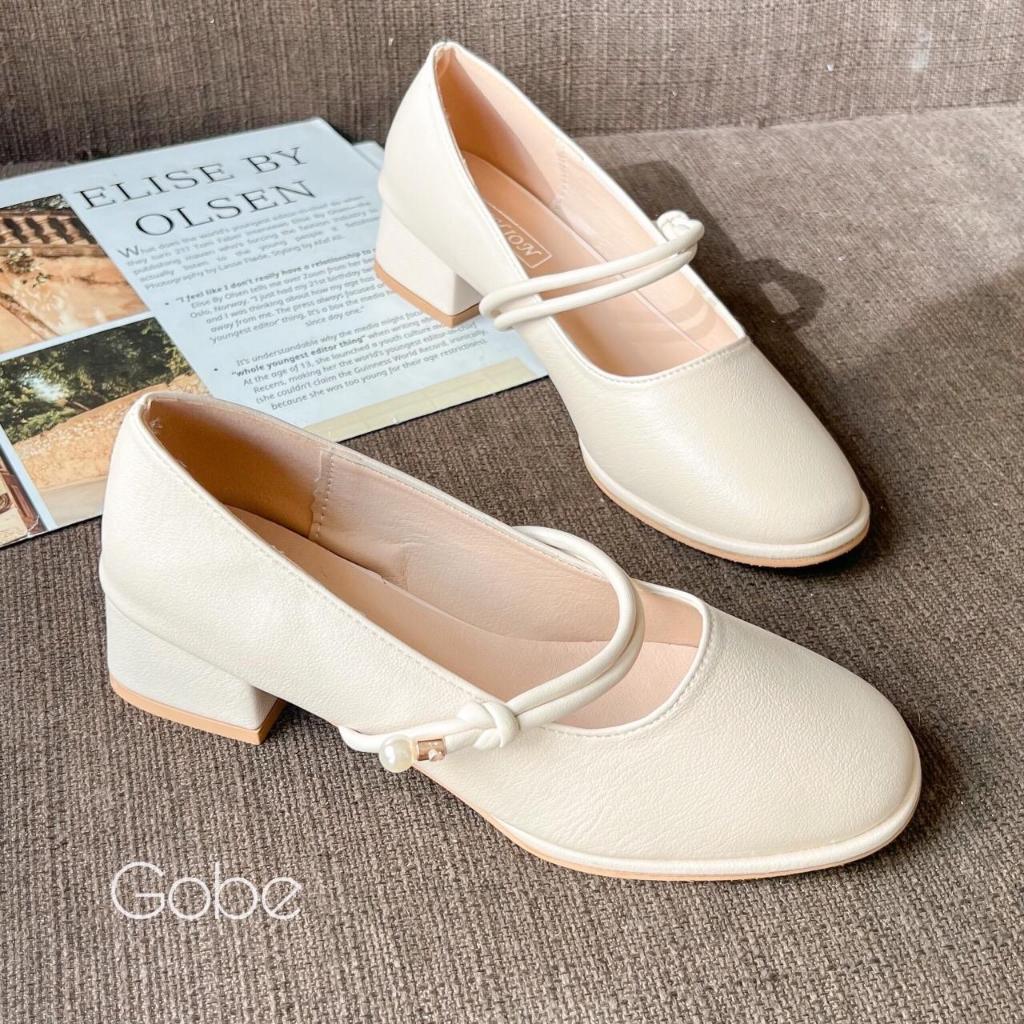 Giày búp bê nữ - C89 - Gobe - Màu kem