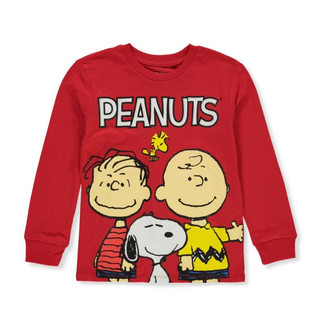 Áo thun cotton dài tay snoopy peanuts cho bé trai
