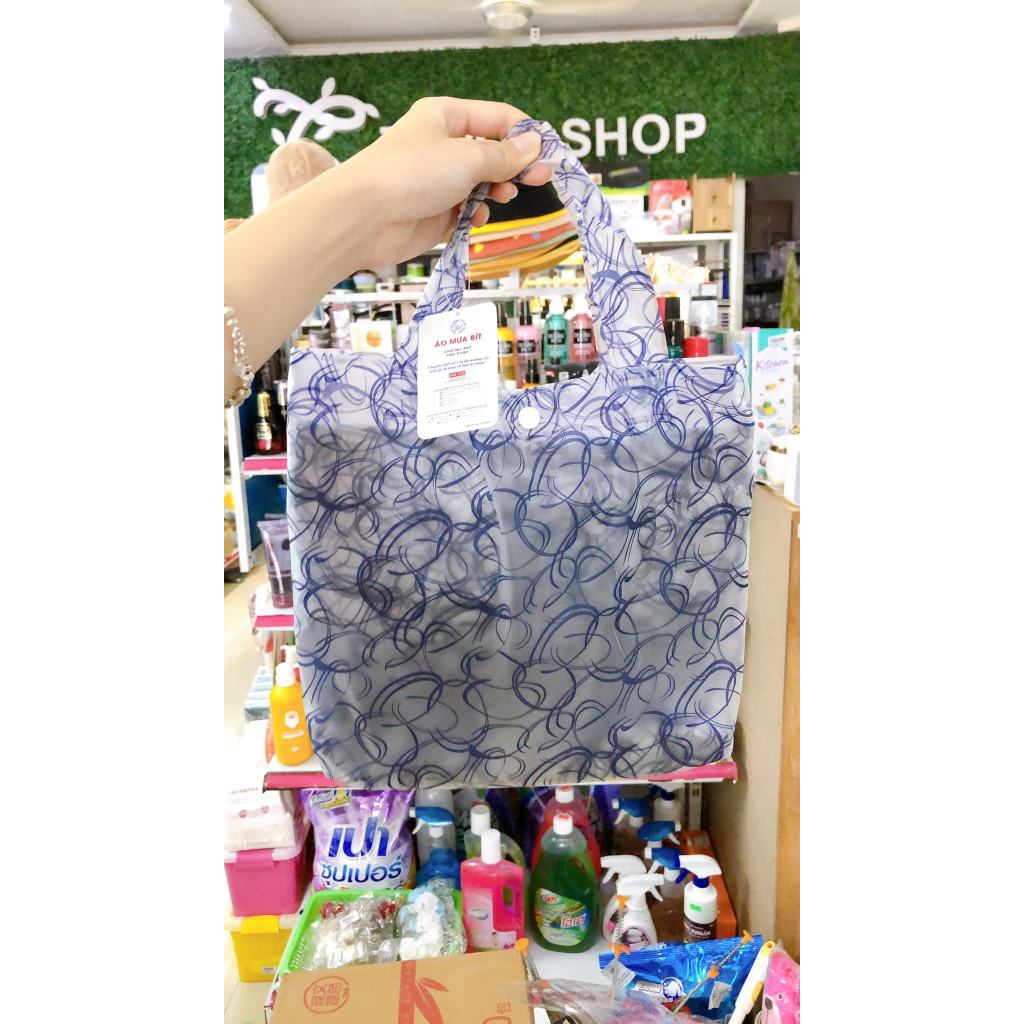 ÁO MƯA BÍT HOA VĂN CHẤT DÀY XỊN