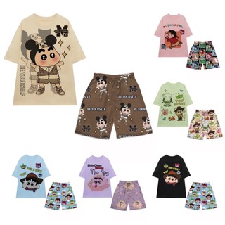 Set đồ bộ bigsize 30-100kg mẫu shin hoạt hình , form rộng phù hợp cho cả nam và nữ - clothingforgirl Mã Mã Store