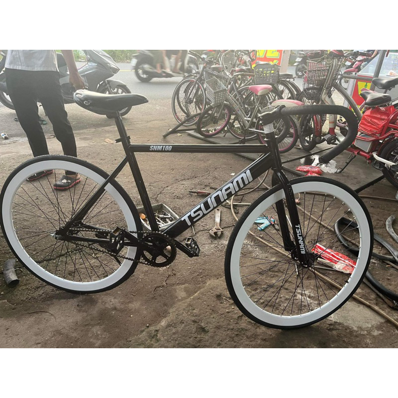 XE FIXED GEAR TSUNAMI NEW 100% ĐÙM THƯỜNG ĐẠP NGƯỢC LÀ THẮNG