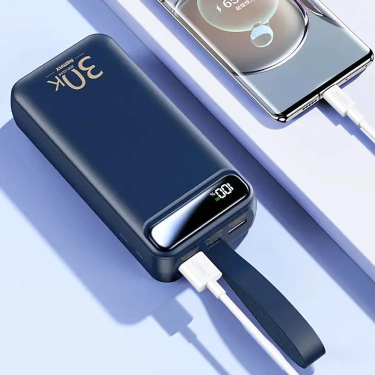Sạc Dự Phòng 30000mAh Remax RPP 522 Hỗ Trợ Sạc Nhanh , Màn Hình Hiển Thị , Tích Hợp Đèn Pin Bảo Hành 12 Tháng