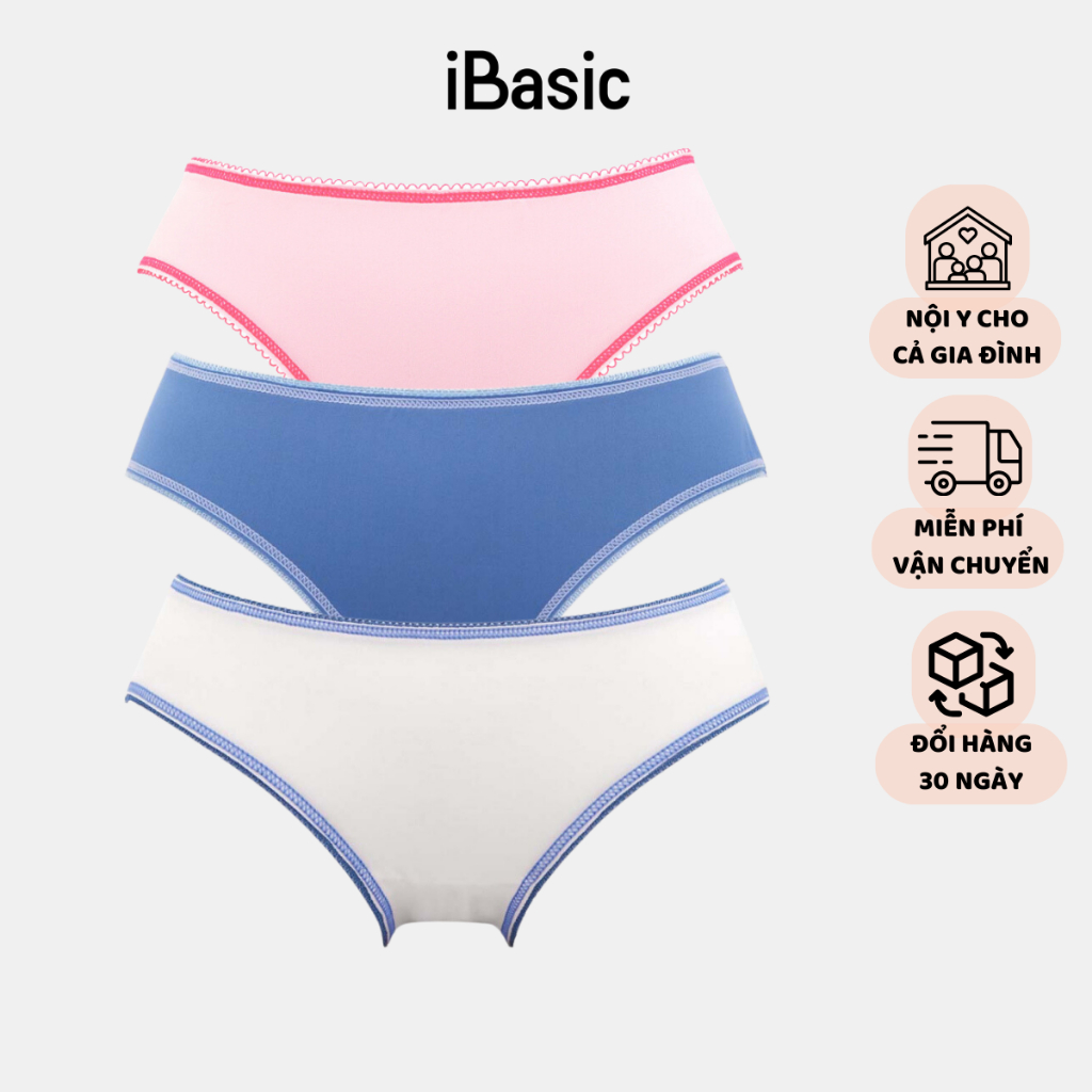 [MUA 2 TẶNG 1] Combo 3 quần lót nữ thun lạnh iBasic V199-3