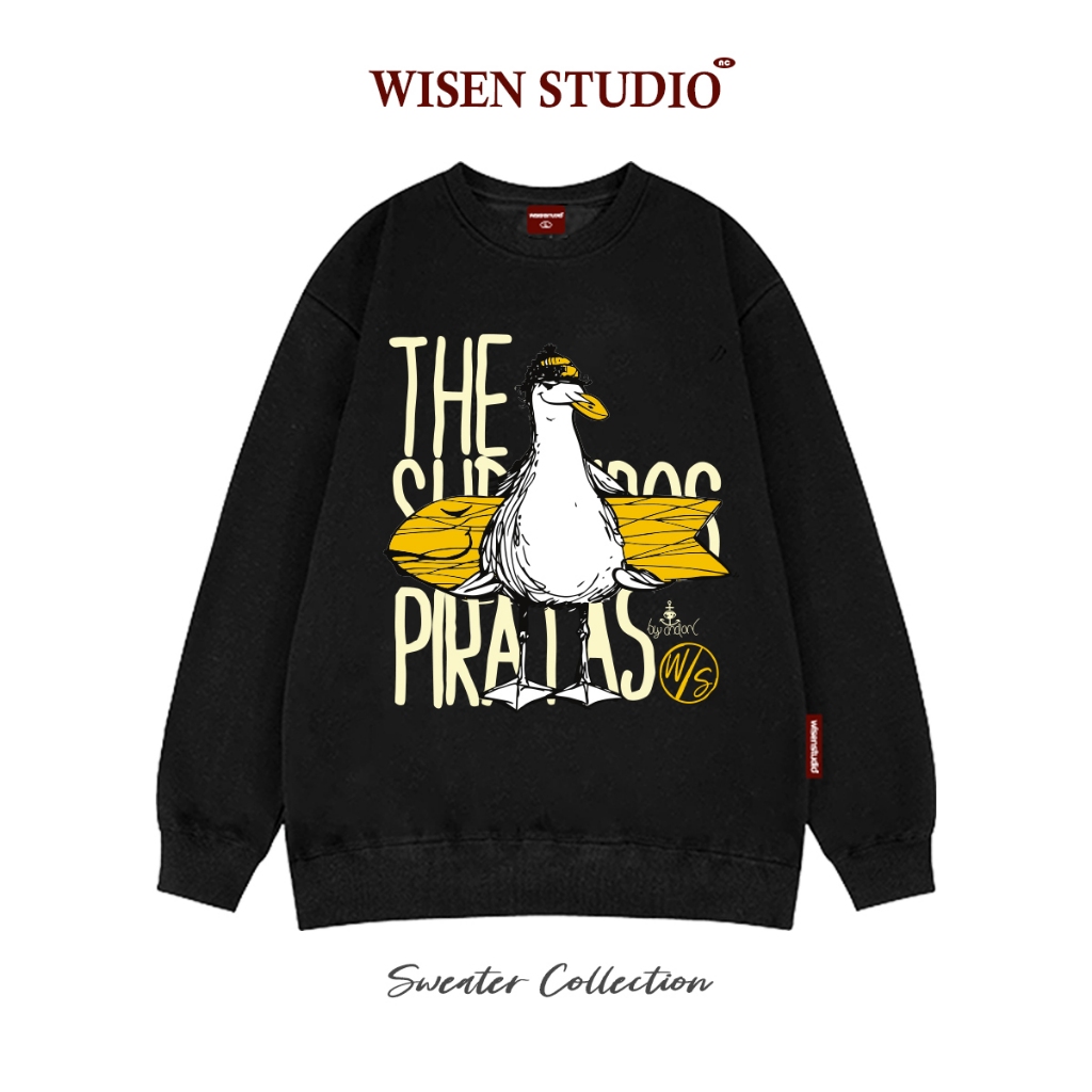 Áo sweater local brand WISEN nỉ bông form rộng oversize unisex mẫu DUCKY