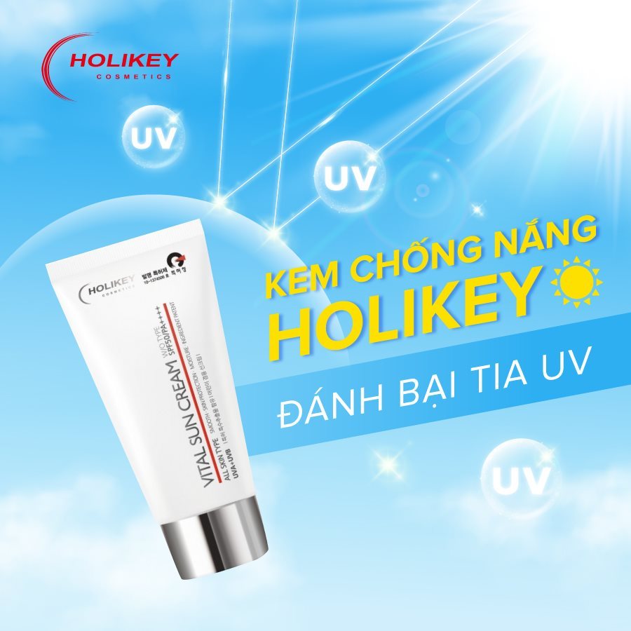 Kem chống nắng Holikey Hàn Quốc Vita Sun CreamvSPF50/PA++++  70ml bảo vệ da, dưỡng trắng, chống lão hóa, nâng tone nhẹ