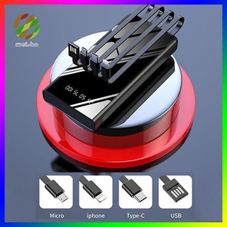 Sạc dự phòng 20000 mah pin dự phòng 4 cổng I - phone /Android/Type-c/USB Với đèn LED