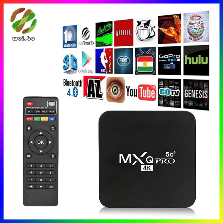 Android TV Box MXQ PRO 4K bản 16G+256GB Tiếng Việt Wifi 5G Android 11.1 Đã cài sãn 300 kênh，YouTube，Facebook...vv