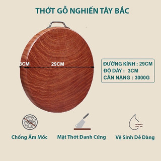 Thớt gỗ nghiến tây bắc, thớt gỗ không tâm nguyên khối độ bền cao, Sammi shop