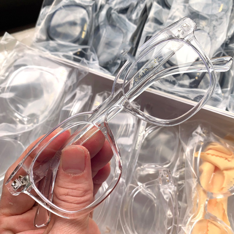 Gọng kính South side 2 chấm vàng màu trắng trong