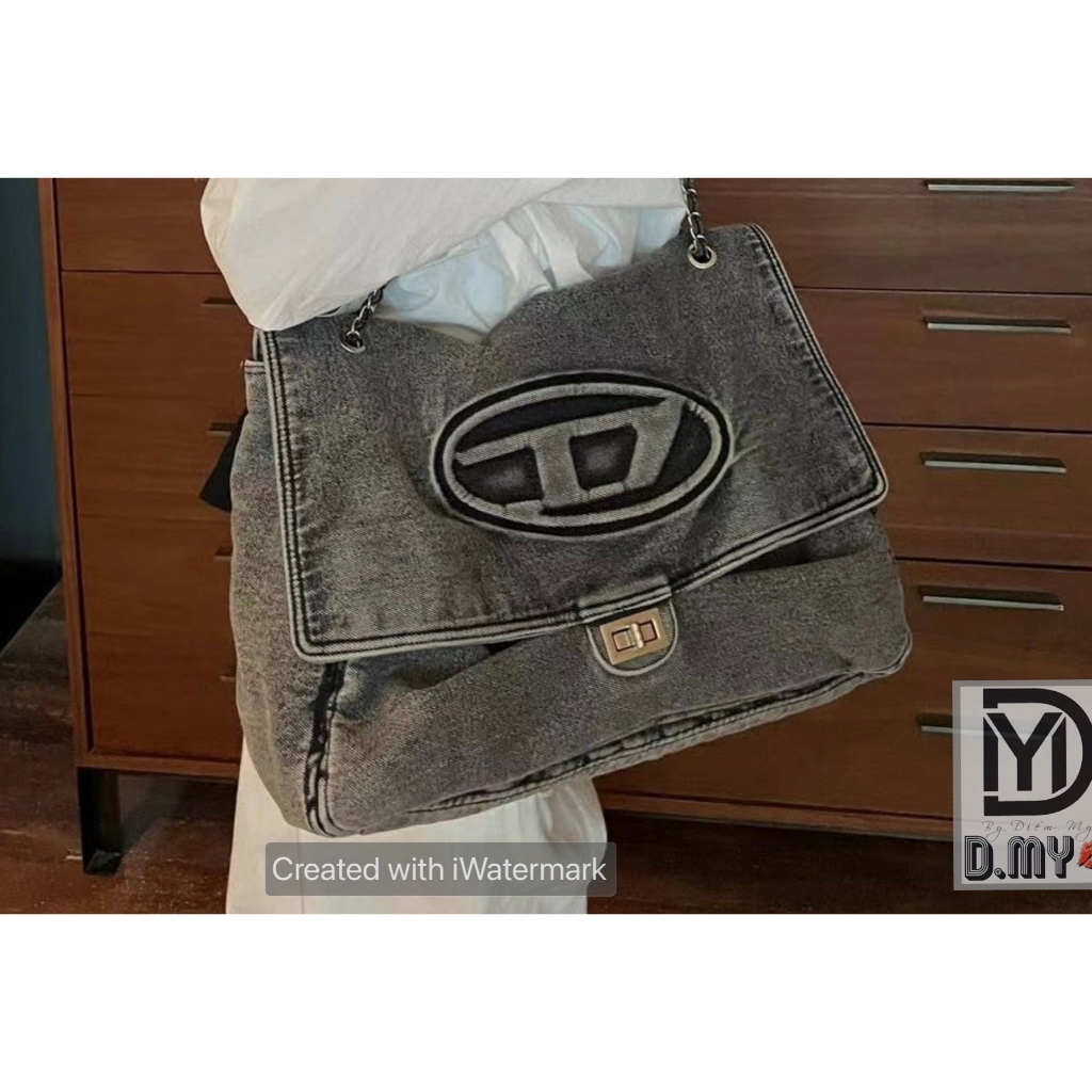 Túi đeo vai denim siêu VIP size 38