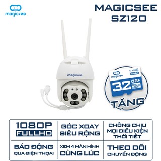 Camera ip wifi giám sát ngoài trời magicsee zs120 xoay 360 độ-độ phân giải full hd1080-chống nước ip68-chính hãng