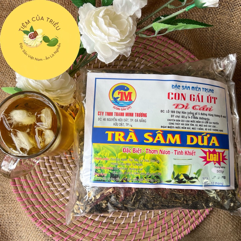 TRÀ SÂM DỨA ĐÀ NẴNG túi 500g - Đặc Sản Đà Nẵng, Hương Liệu Thiên Nhiên - Vị Ngọt Thanh, Dịu Mát