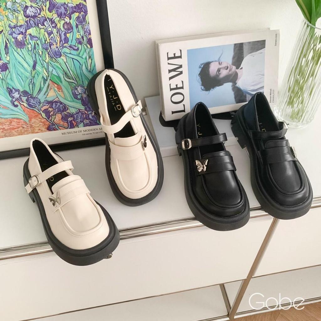 Giày Oxford nữ - C103 - GOBE - Màu đen và kem