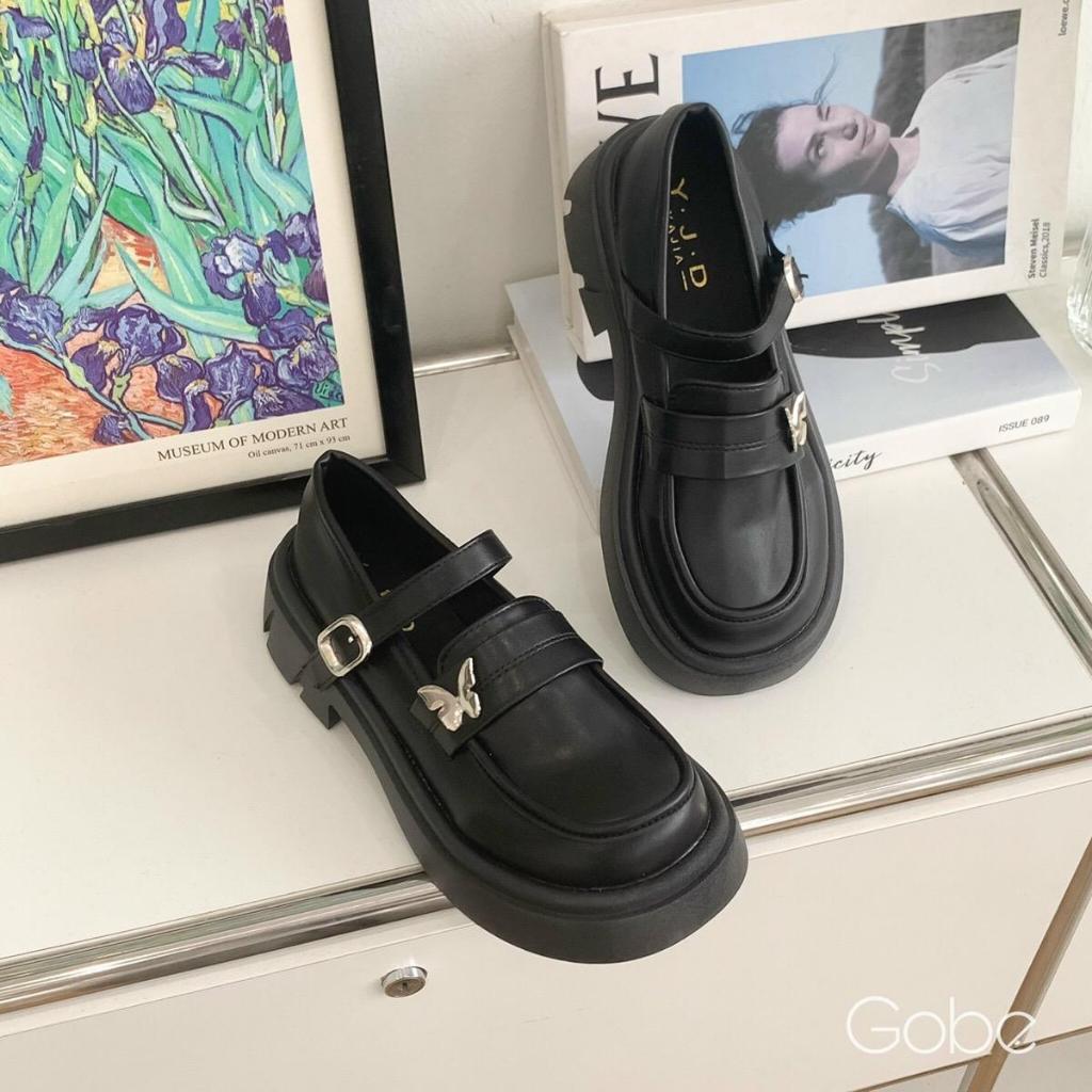 Giày Oxford nữ - C103 - GOBE - Màu đen và kem