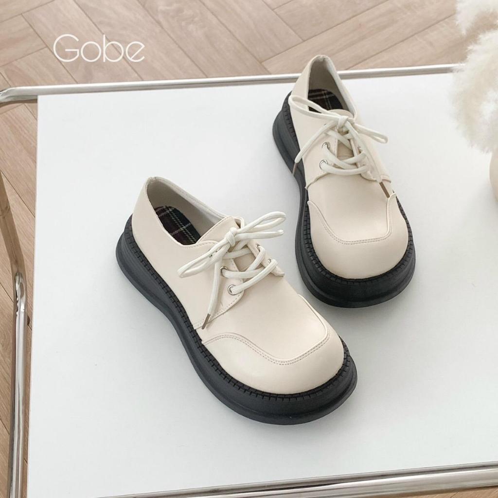 Giày Oxford nữ - C104 - GOBE - Màu đen và kem