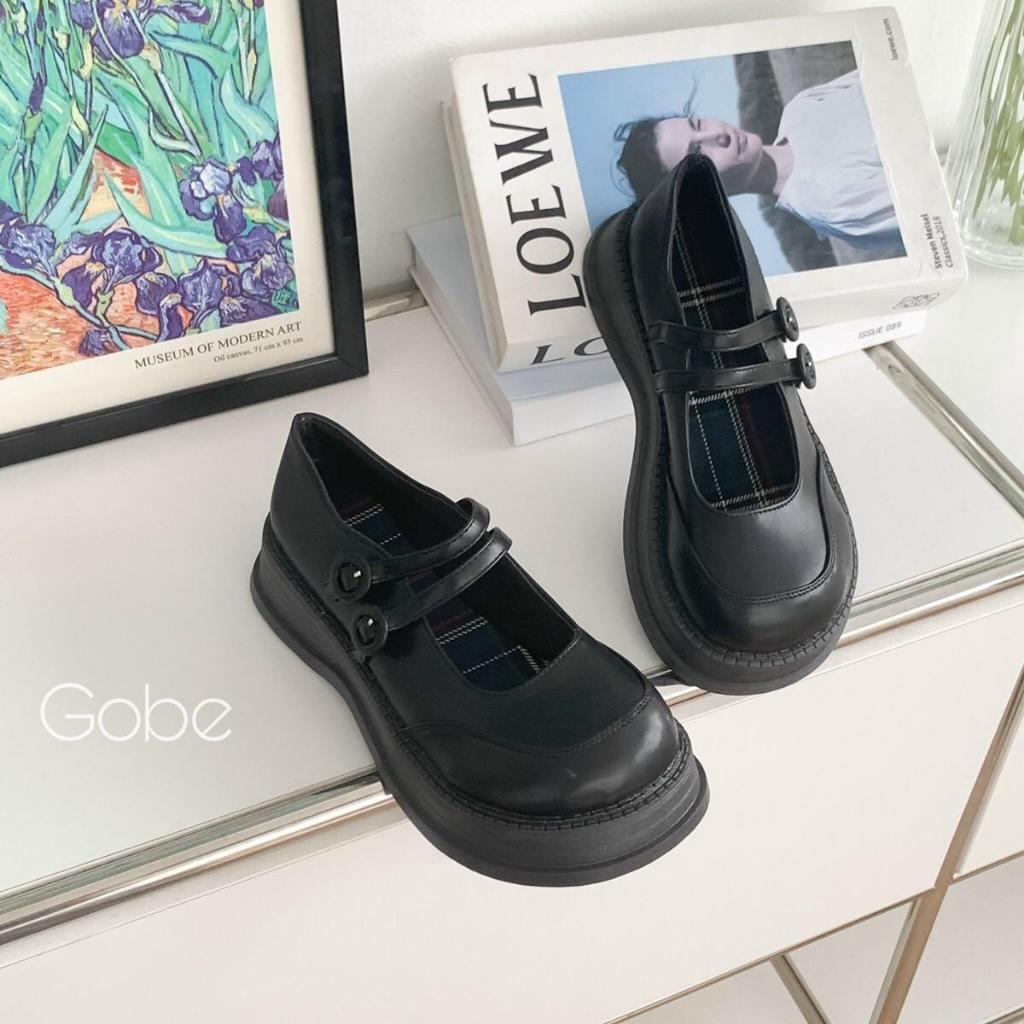 Giày Mary jane nữ - C101 - Gobe - Màu đen và kem