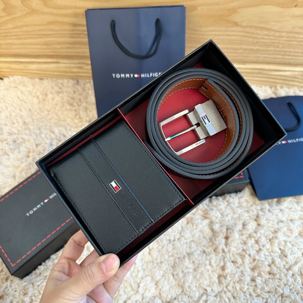 Set ví nịt tom my dây dài 1m2, bản rộng 3.5cm full box, túi giấy hãng