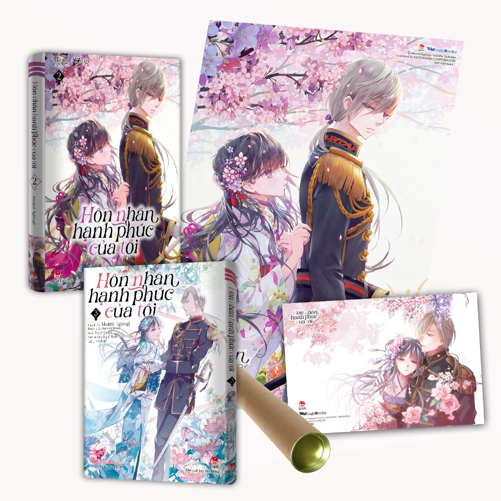 Sách -Hôn Nhân Hạnh Phúc Của Tôi  Tập 1 ,2,3,4 -  + Poster + Ống