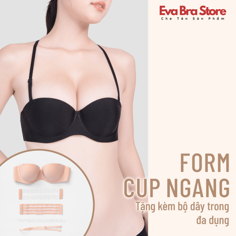 Áo Cúp Ngực Hở Lưng Evabra Dây Trong Dây Ngang Chống Tụt Q218