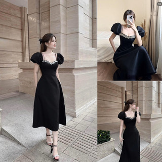 Đầm ôm dự tiệc đính chuỗi đá sang trọng cao cấp Renie Dress