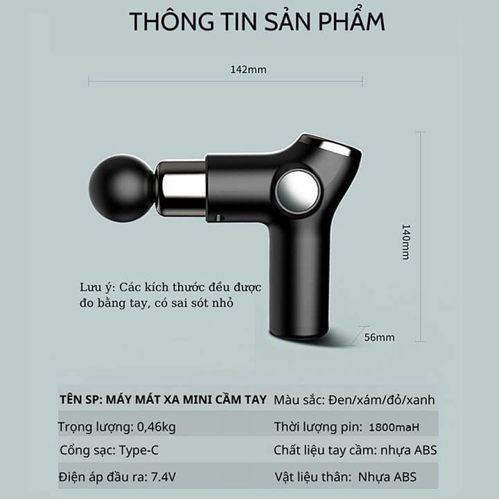 Máy mát xa cầm tay 4 đầu 32 cấp độ KH-515, Máy massage toàn thân, Súng massage cầm tay cảm ứng giảm đau nhức hiệu quả